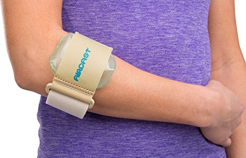 Aircast Pneumatic Armband: Tennis/Golfers Elbow Support Strap  Beige