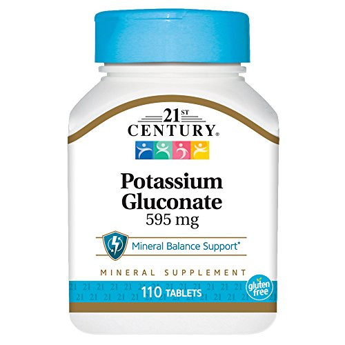 21st Century Potassium 595 mg Tablets  110 Count (Pack of 3)