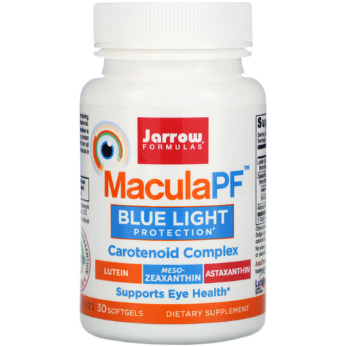 Jarrow Formulas  MaculaPF  Blue Light Protection  30 Softgels