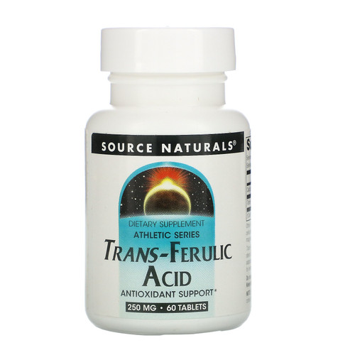 Source Naturals  Athletic Series  Trans-Ferulic Acid  250 mg  60 Tablets