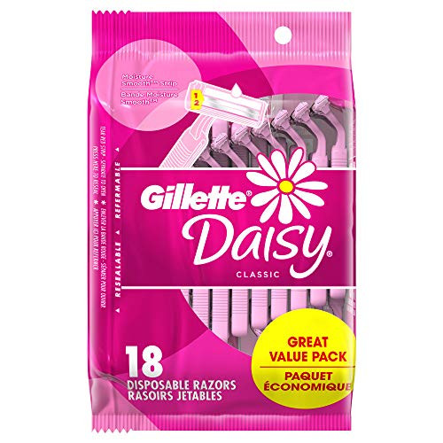 Gillette Daisy Women?s Disposable Razor, Dermaplaning Tool, Multipurpose Hair Remover, 18 Count