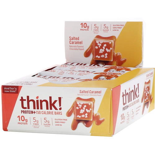 Think !  Protein+ 150 Calorie Bars  Salted Caramel  10 Bars  1.41 oz (40 g) Each