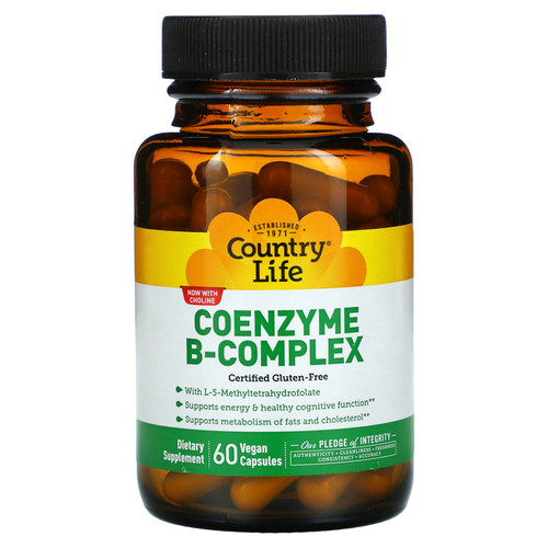 Country Life  Coenzyme B-Complex Caps  60 Vegan Capsules