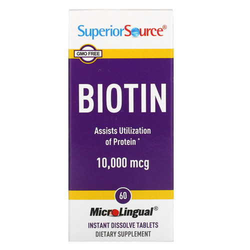 Superior Source  Biotin  10 000 mcg  60 Instant Dissolve Tablets