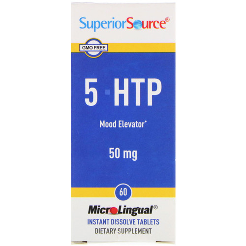 Superior Source  5-HTP  50 mg  60 MicroLingual Instant Dissolve Tablets