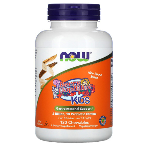 Now Foods  Berry Dophilus  Kids  2 Billion CFU  120 Chewables