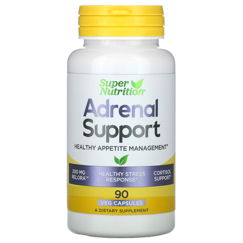 Super Nutrition, Adrenal Support, Healthy Appetite Management, 90 Veg Capsules