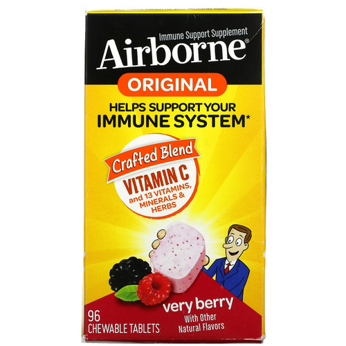 AirBorne, Original Immune Support Supplement, Very Berry, 96 Chewable Tablets