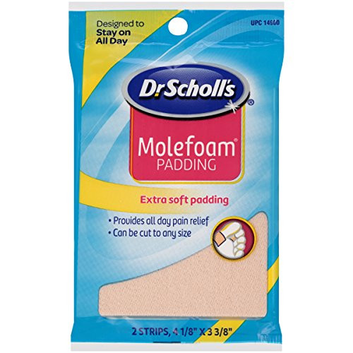 Dr. Scholl's Molefoam Padding 4 1/8? x 3 3/8? , 2 strips(Pack of 8)