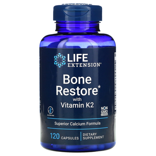 Life Extension, Bone Restore with Vitamin K2, 120 Capsules