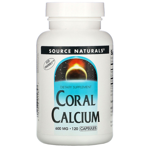 Source Naturals, Coral Calcium, 600 mg, 120 Capsules