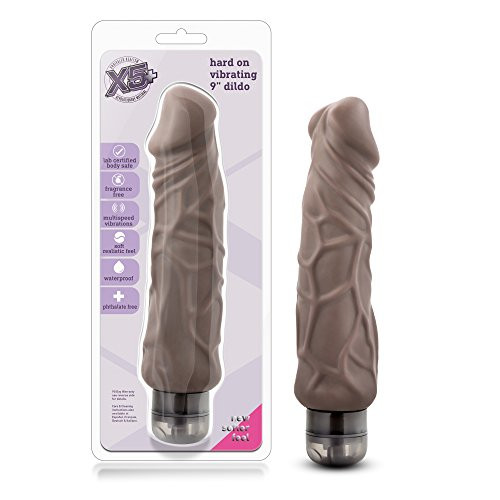 9" Realistic Vibrating Dildo - Waterproof - Multi Speed G Spot Stimulating Vibrator - Sex Toy for Women - Sex Toy for Adults (Brown)