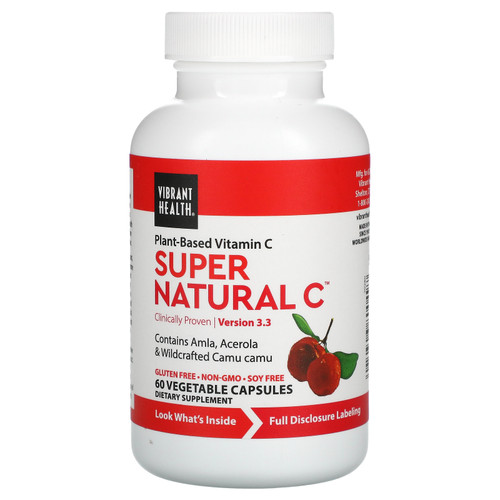Vibrant Health, Super Natural C, Version 3.2, 60 Vegetable Capsules