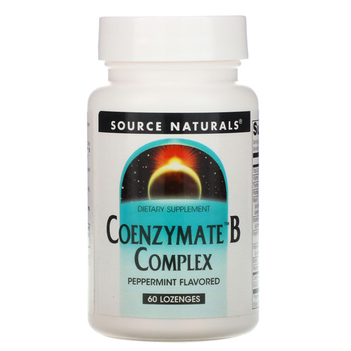 Source Naturals, Coenzymate B Complex, Peppermint Flavored, 60 Lozenges