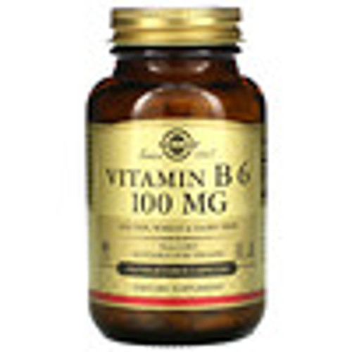 Solgar, Vitamin B6, 100 mg, 250 Vegetable Capsules