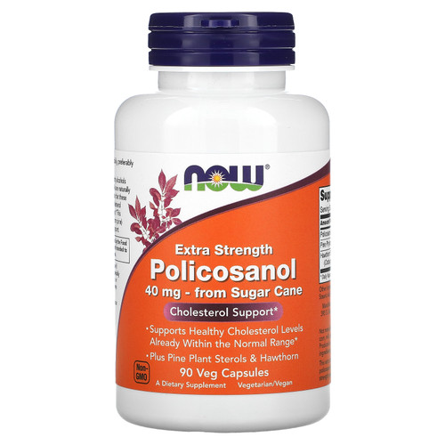 Now Foods, Extra Strength Policosanol, 40 mg, 90 Veg Capsules