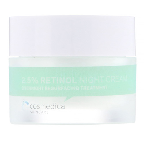 Cosmedica Skincare, 2.5% Retinol Night Cream, Overnight Resurfacing Treatment, 1.76 oz (50 g)