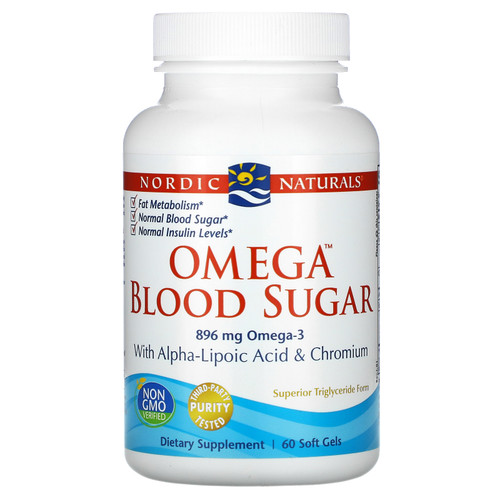 Nordic Naturals, Omega Blood Sugar, 896 mg, 60 Soft Gels