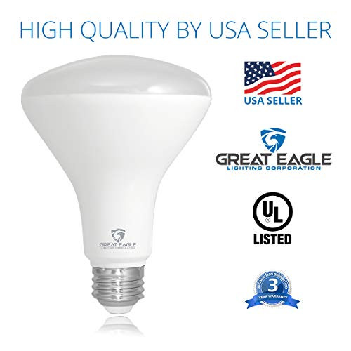 Great Eagle R30 or BR30 LED Bulb, 11W (75W Equivalent), 850 Lumens, Upgrade for 65W Bulb, 2700K Warm White Color, for Recessed Can Use, Wide Flood Light, Dimmable, and UL Listed (Pack of 6)