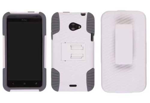 Ventev Edge Holster/Combo Case for HTC EVO 4G LTE - White/Grey