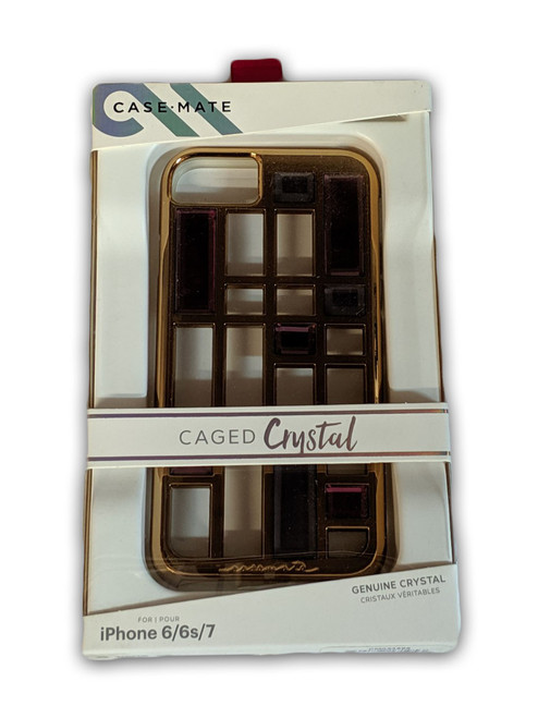 Case-Mate Caged Genuine Crystal Case for iPhone 8/7/6 - Rose Gold
