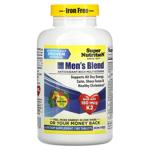 Super Nutrition, Men's Blend, Iron Free, 180 Tablets