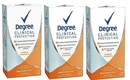 DEGREE DEGREE clinical protection summer strength antiperspirant deodorant  1.7 oz (pack of 3)  1.7 Ounce