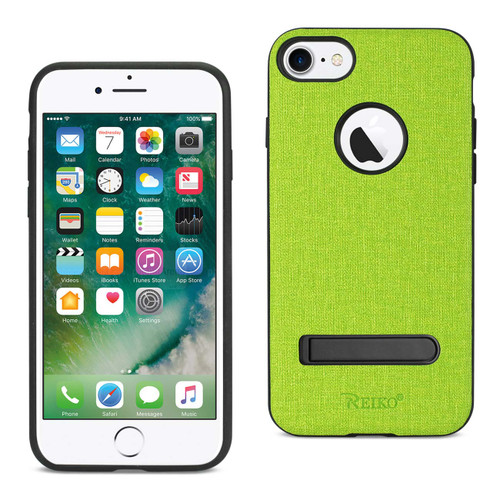 10 Pack - Reiko iPhone 7/ 8 Denim Texture TPU Protector Cover In Green