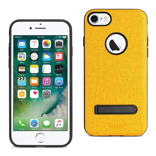 10 Pack - Reiko iPhone 7/ 8 Denim Texture TPU Protector Cover In Yellow