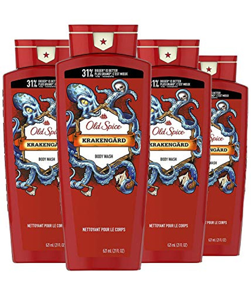 Old Spice Body Wash for Men Wild Collection Krakengard Scent Pack Of 4  citrus  21 Fl Oz