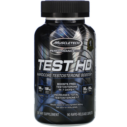 Muscletech  Performance Series  Test HD  Hardcore Testosterone Booster  90 Rapid-Release Caplets