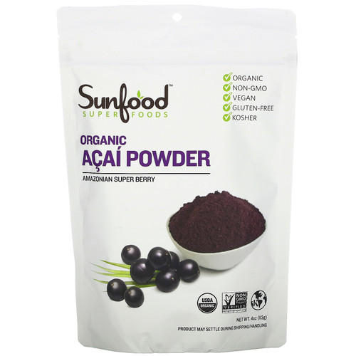 Sunfood  Organic Acai Powder  4 oz (113 g)