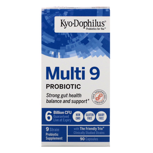 Kyolic  Kyo-Dophilus  Multi 9 Probiotic  6 Billion CFU  90 Capsules
