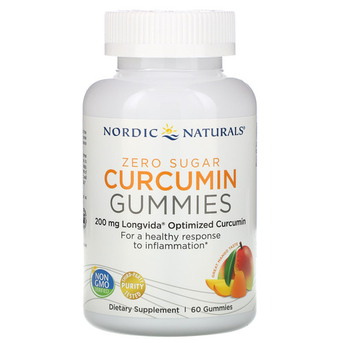 Nordic Naturals  Curcumin Gummies  Mango  200 mg  60 Gummies