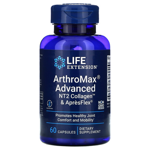 Life Extension  ArthroMax Advanced  NT2 Collagen & ApresFlex  60 Capsules