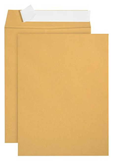 100 9 X 12 Self Seal Golden Brown Kraft Catalog Envelopes - Designed for Secure Mailing - Oversize Strong Peel and Seal Flap with 28 Pound Kraft Paper- 100 Envelopes