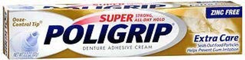 Super Poligrip Denture Adhesive Cream Extra Care - 2.2 oz  Pack of 4