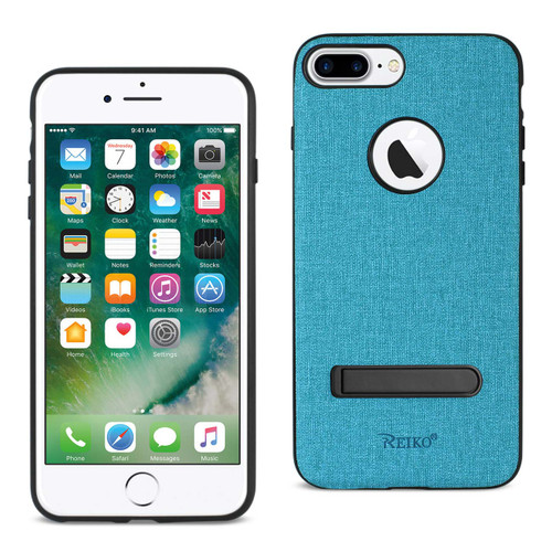 10 Pack - Reiko iPhone 8 Plus/ 7 Plus Rugged Texture TPU Protective Cover In Blue