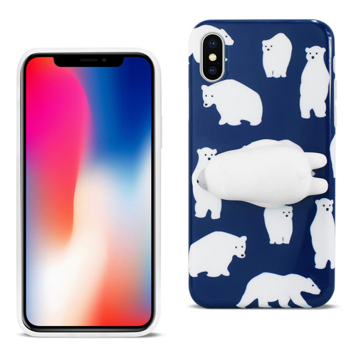 10 Pack - Reiko iPhone X Tpu Design Case With 3D Soft Silicone Poke Squishy Polar Bear