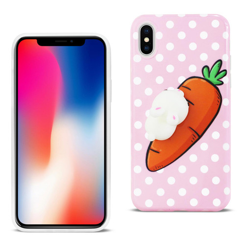10 Pack - Reiko iPhone X Tpu Design Case With 3D Soft Silicone Poke Squishy Rabbit