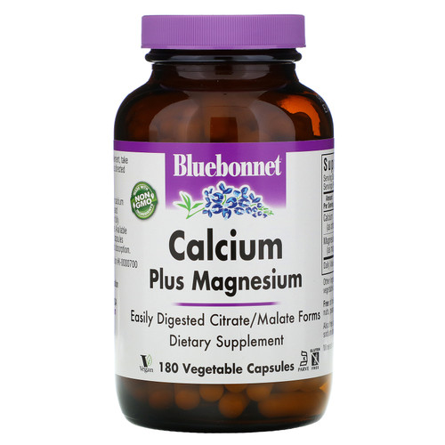 Bluebonnet Nutrition  Calcium Plus Magnesium  180 Vcaps