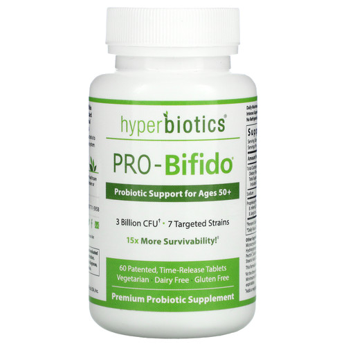 Hyperbiotics  PRO-Bifido  Probiotic Support for Ages 50+  60 Time-Release Tablets