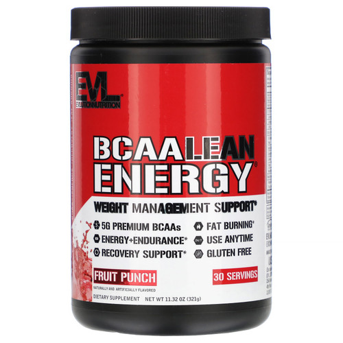 EVLution Nutrition  BCAA LEAN ENERGY  Fruit Punch  11.32 oz (321 g)