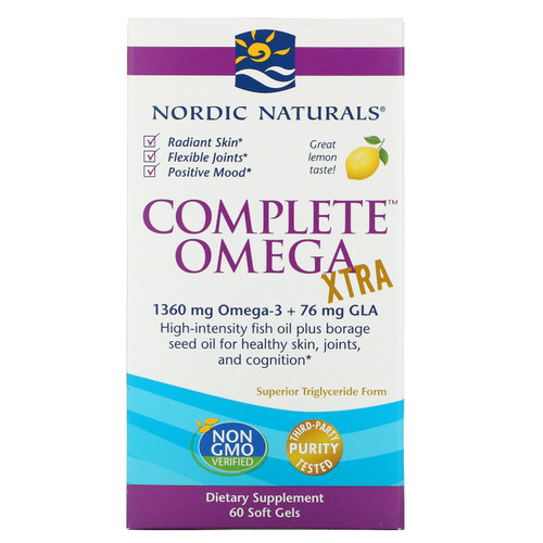 Nordic Naturals  Complete Omega Xtra  Lemon  1 000 mg  60 Soft Gels