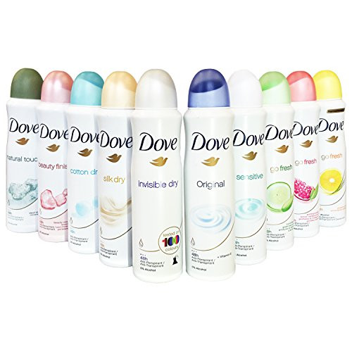 Dove Antiperspirant Spray  International Version  150 ml (Pack of 10)