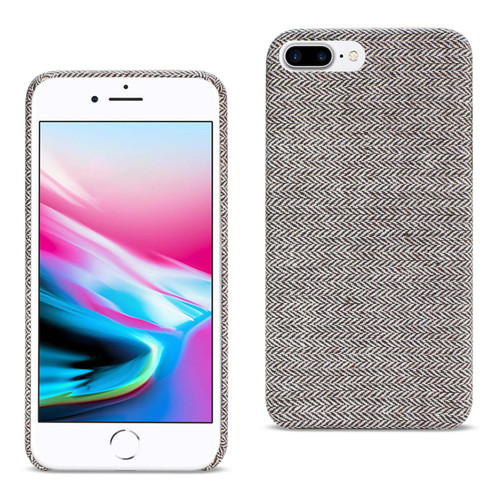 10 Pack - Reiko iPhone 8 Plus Herringbone Fabric In Dark Gray