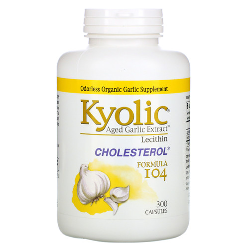 Kyolic  Aged Garlic Extract with Lecithin  Cholesterol Formula 104  300 Capsules