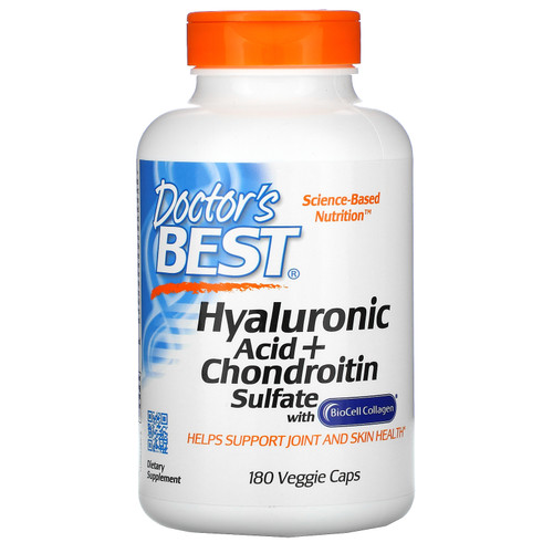 Doctor's Best  Hyaluronic Acid + Chondroitin Sulfate  180 Veggie Caps