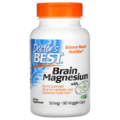 Doctor's Best  Brain Magnesium with Magtein  50 mg  90 Veggie Caps