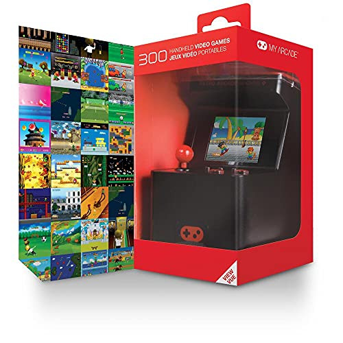 My Arcade Retro Arcade Machine X Playable Mini Arcade: 300 Retro Style Games Built In  5.75 Inch Tall  AA Battery Powered  2.5 Inch Color Display  Illuminated Buttons  Speaker  Volume Control